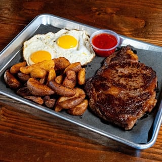 STEAK AND EGGS