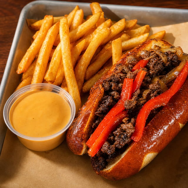 STEAK SANDWICH.