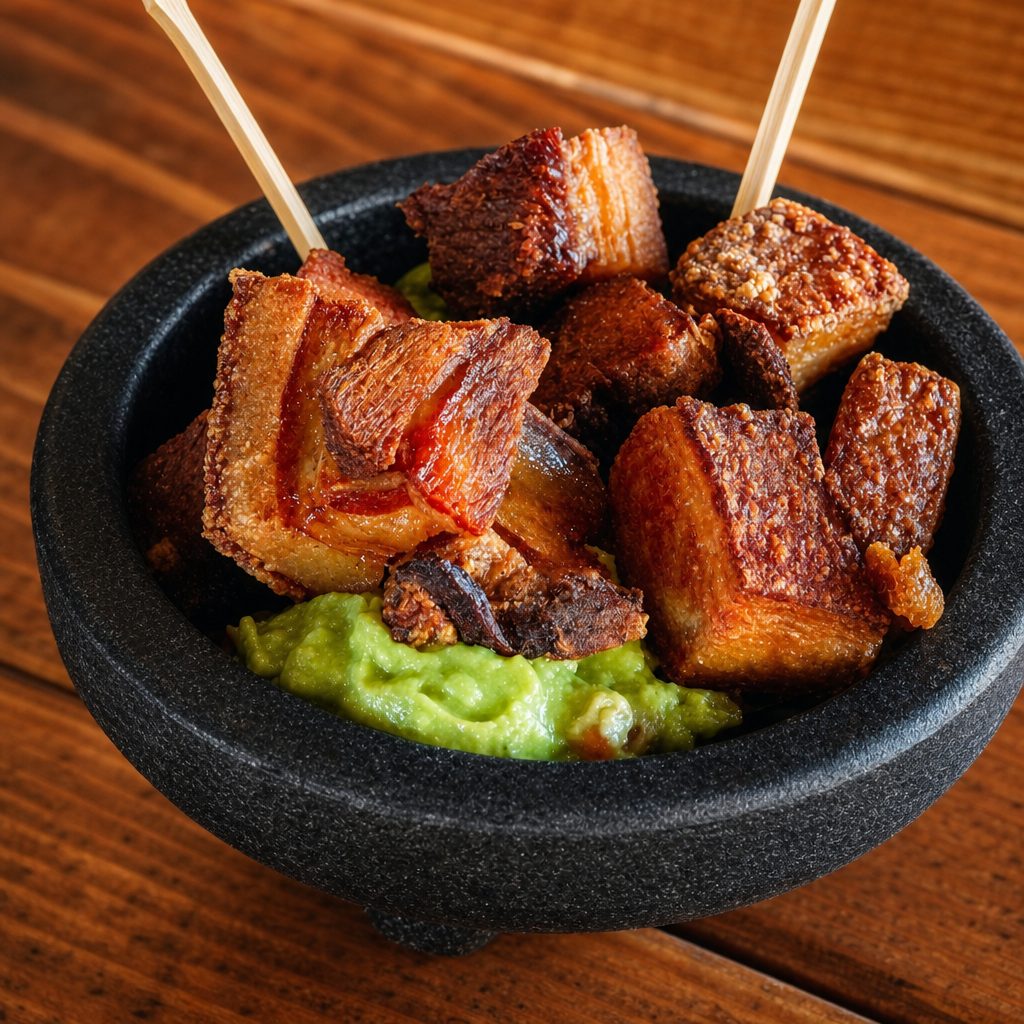 GUACAMOLE CHICHARRON.