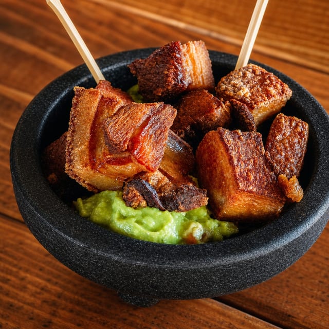 GUACAMOLE CHICHARRON.